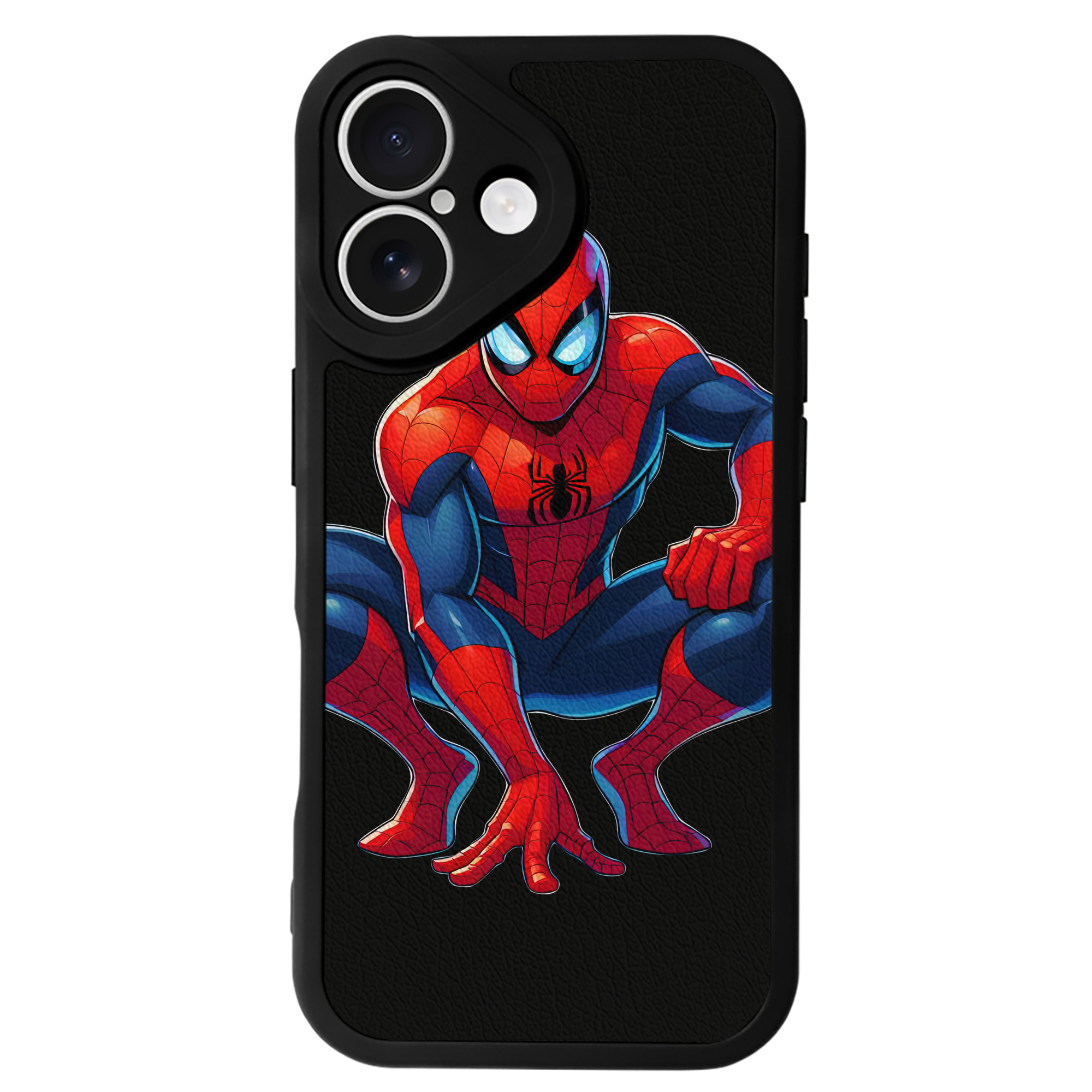 Spider Man スパイダーマン 【iPhone 16シリーズ対応】シリコンスマホケース（レザー調） 材質：シリコン